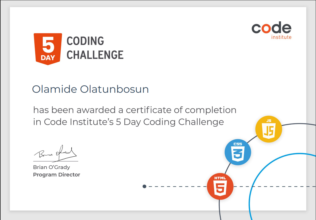 Certificate preview
