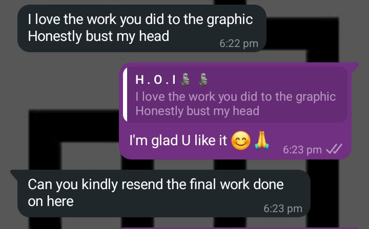 Client testimonial screenshot