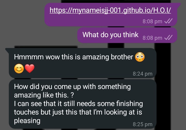 Client testimonial screenshot